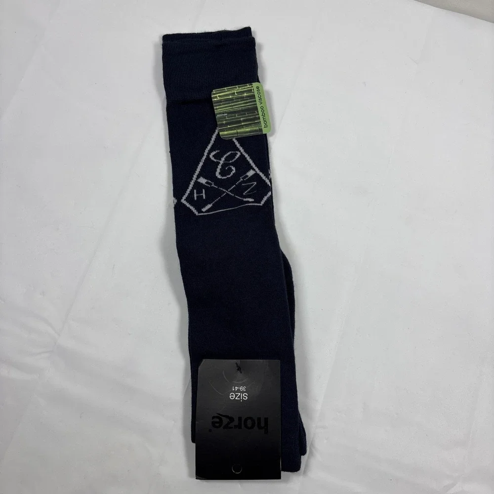 Horze Crescendo Men's Winter Knee Socks Size‎ 39-41 Bamboo Viscose Navy Blue